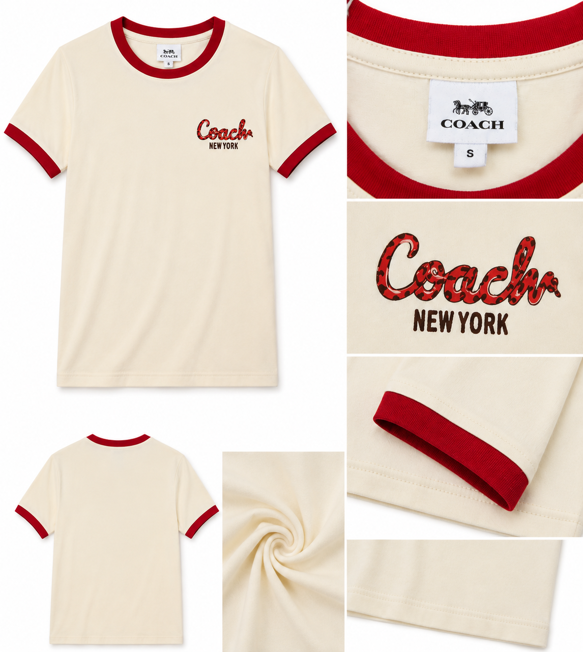 Coach New York – T-shirt z logo